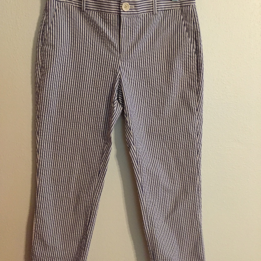 Banana Republic seersucker crop, Martin fit 4p